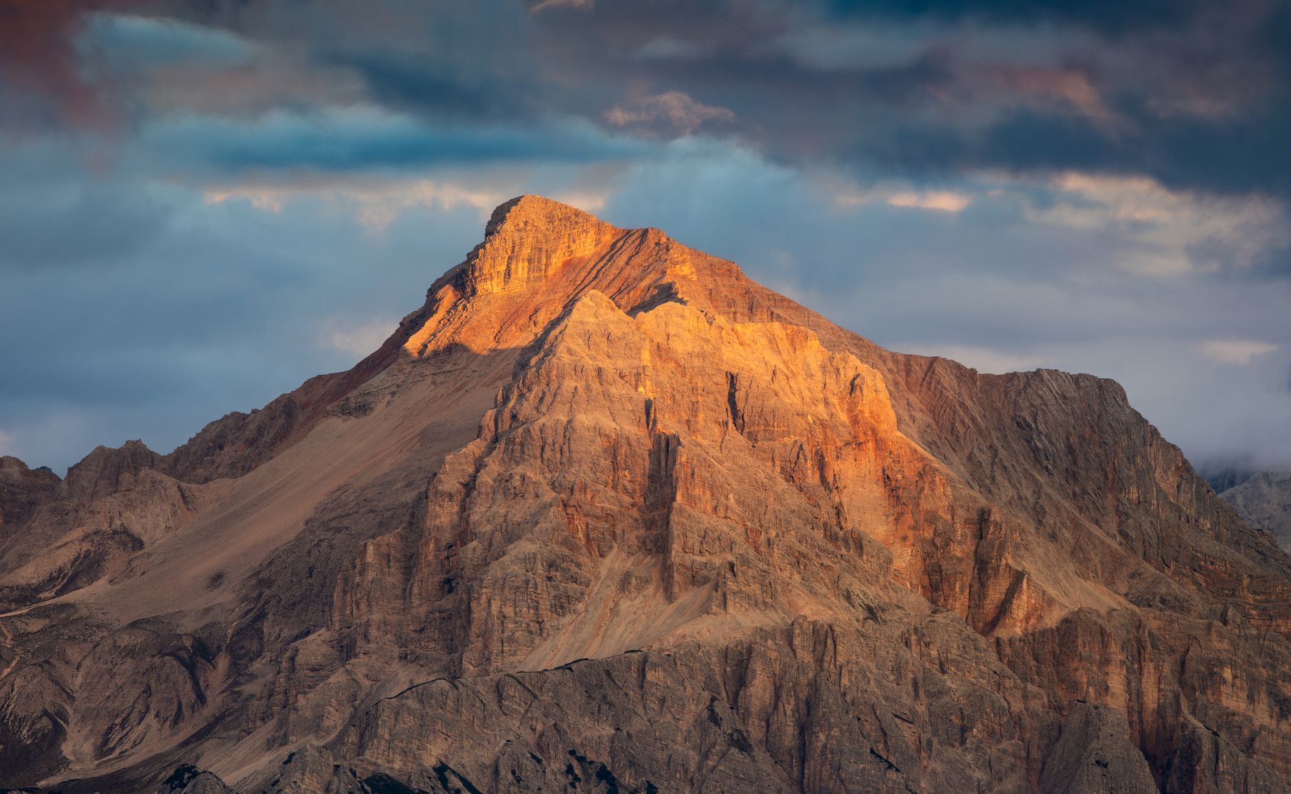Dramatic limestone ridges of the Dolomites